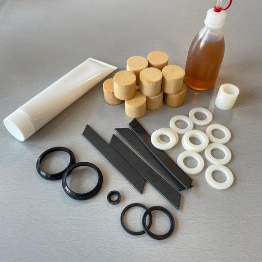 Complete service kit with elastomers for Votec suspension forks GS4-6 with MCF Air system