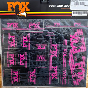 Fox Heritage Decal Kit for Forks and Shocks Pink